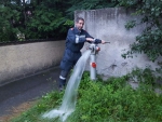 Überprüfung der Wasserentnahmestellen in Göpfritz August 2016