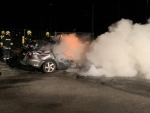 Übung Bekämpfung eines Fahrzeugbrandes