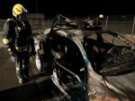 Übung Bekämpfung eines Fahrzeugbrandes