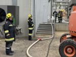 Branddienstübung im Pelletswerk