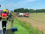 Schadstoffeinsatz nach LKW Unfall in Schwarzenau