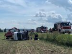 Schadstoffeinsatz nach LKW Unfall in Schwarzenau