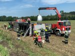 Schadstoffeinsatz nach LKW Unfall in Schwarzenau