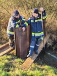 Unterstützung der Straßenmeisterei mittels Großpumpe